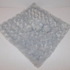 Blankets & Beyond Gray Bear Security Blanket Swirl Rosette Plush Baby lovey Nunu